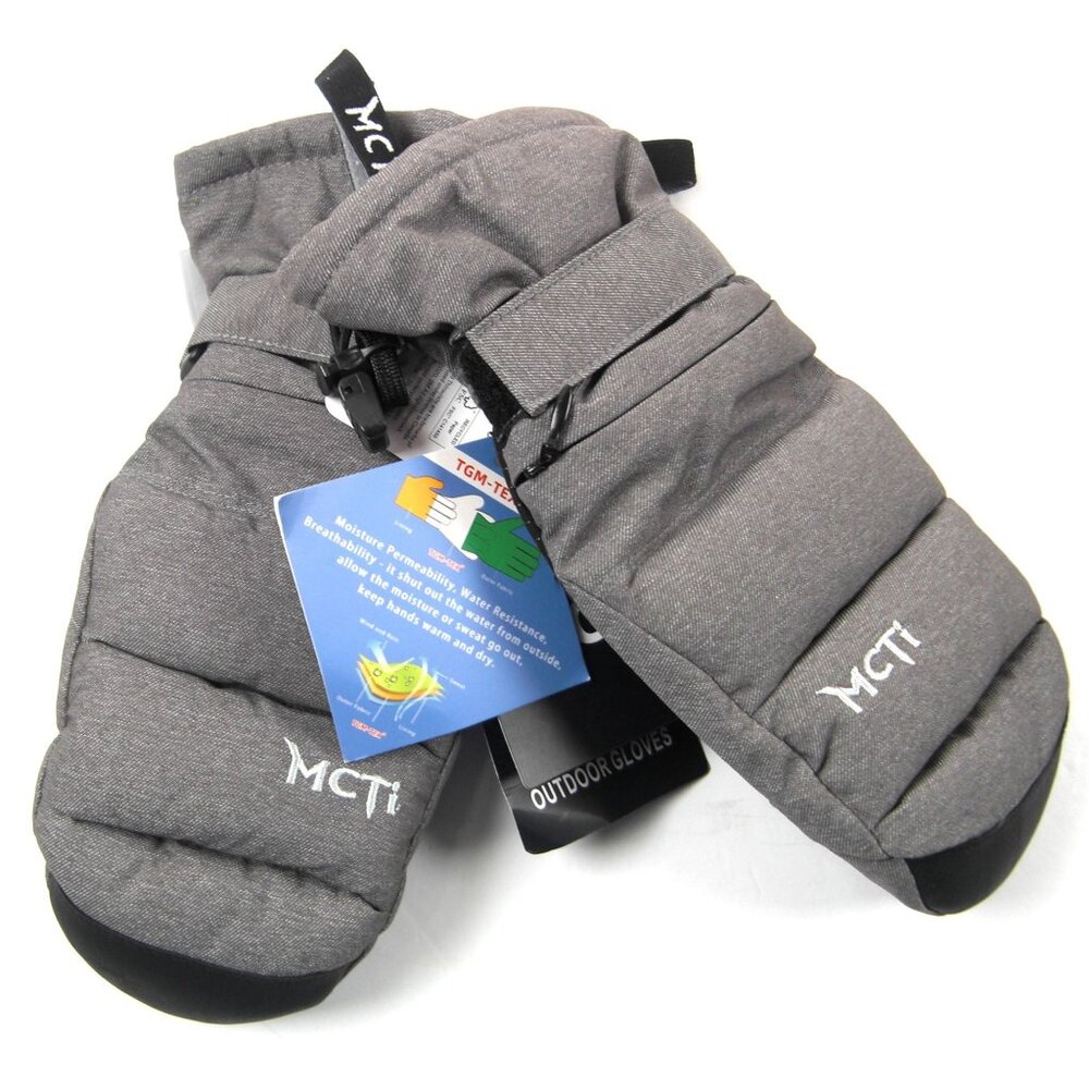 Mittens Gloves Waterproof Winter Ski Warm Sherpa Lined Long Cuff with String